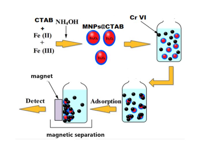 Comparative Adsorption Study of Functionalized Magnetite and Maghemite Nanoparticles Coated with CTAB Surfactant for Efficient Chromium Removal from Wastewater